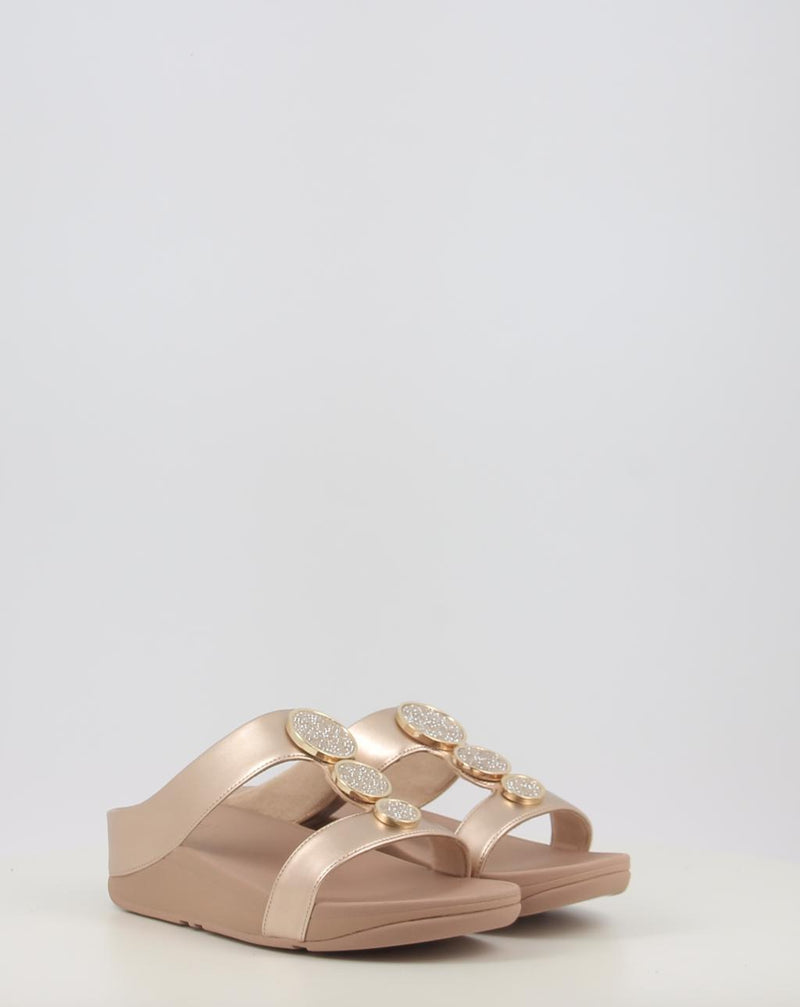 Sandalen FITFLOP HALO BEAD-CIRCLE METALLIC TOE-POST SANDALS metallic