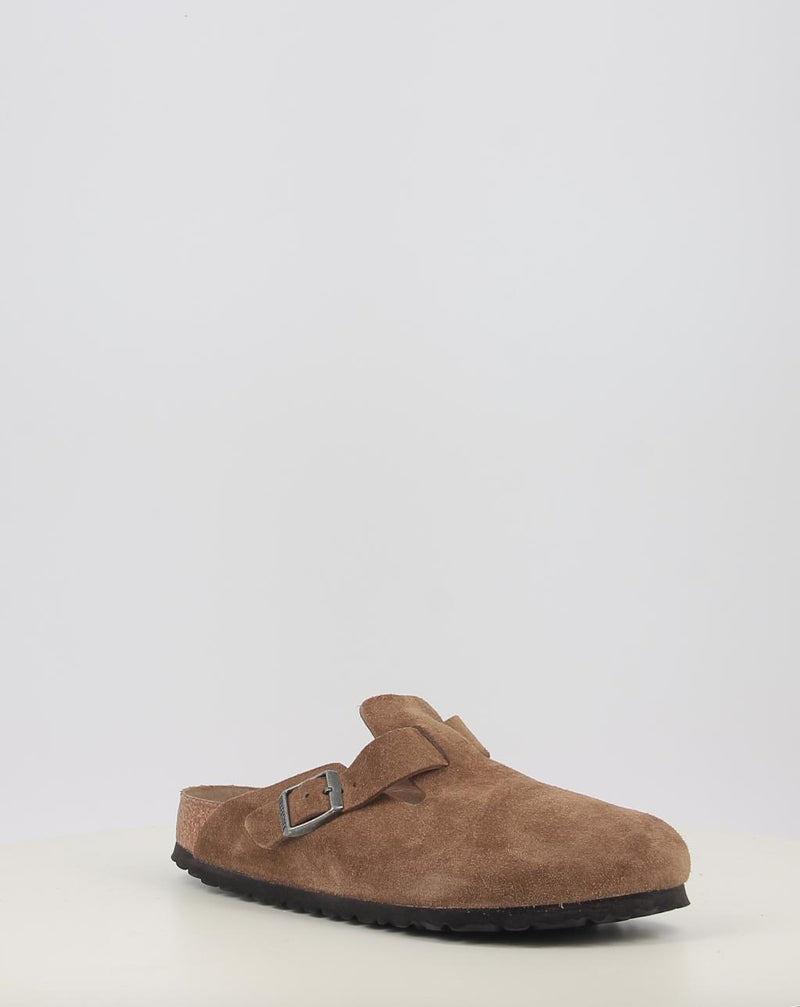 Clogs BIRKENSTOCK BOSTON SFB LEVE DARK TEA TONAL FB Leder