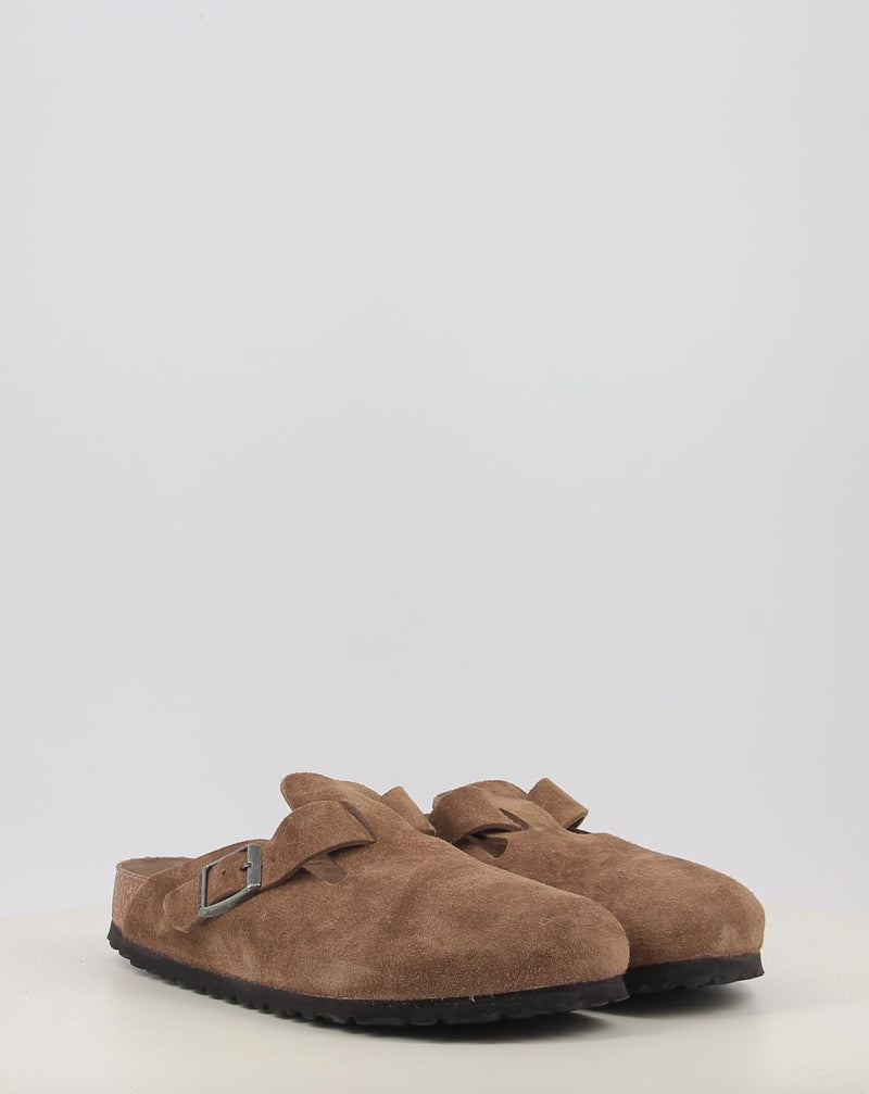 Clogs BIRKENSTOCK BOSTON SFB LEVE DARK TEA TONAL FB Leder